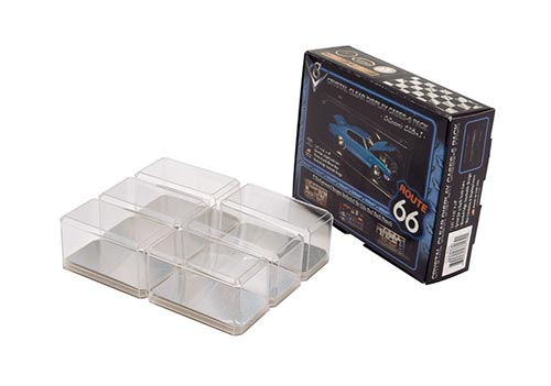 Pioneer Plastics 164CD-6PK - 1:64 Scale Display Case with Mirror (6-Pack)