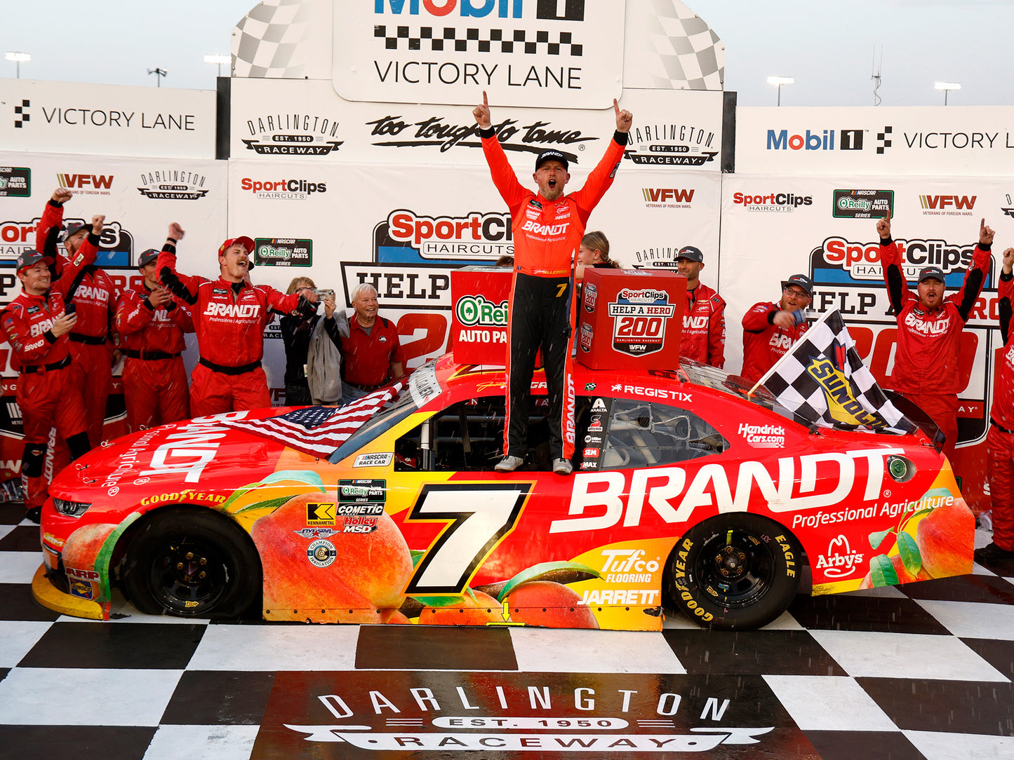 Justin Allgaier 2026 - #7 BRANDT (Darlington Raced Win) - 1:24 ARC Diecast