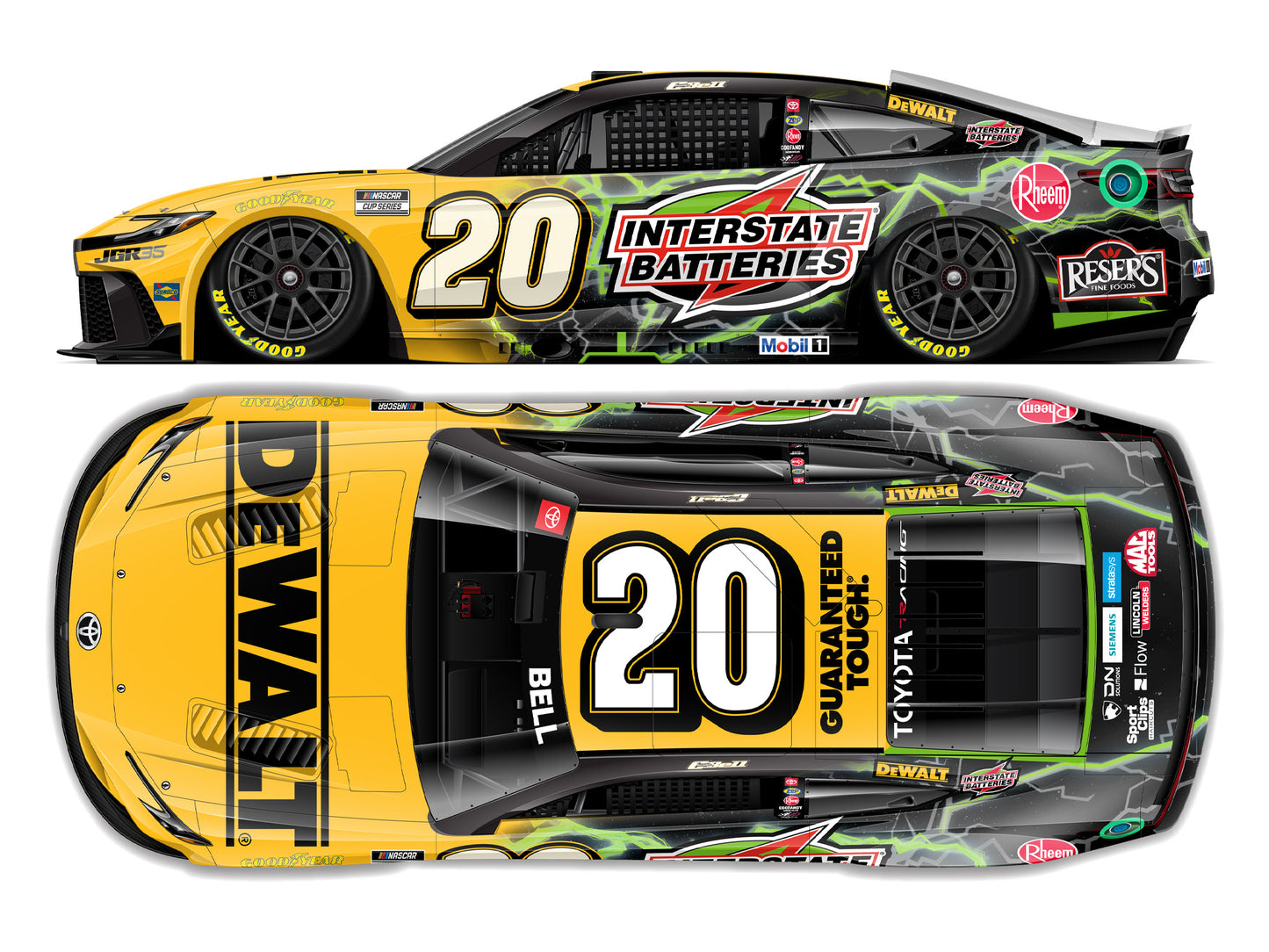 Christopher Bell 2026 - #20 DEWALT / Interstate Batteries - 1:24 ARC Diecast