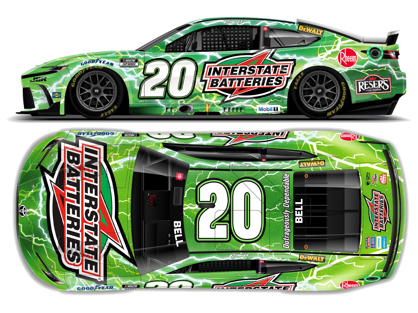 Christopher Bell 2025 - #20 Interstate Batteries - 1:64 ARC Diecast
