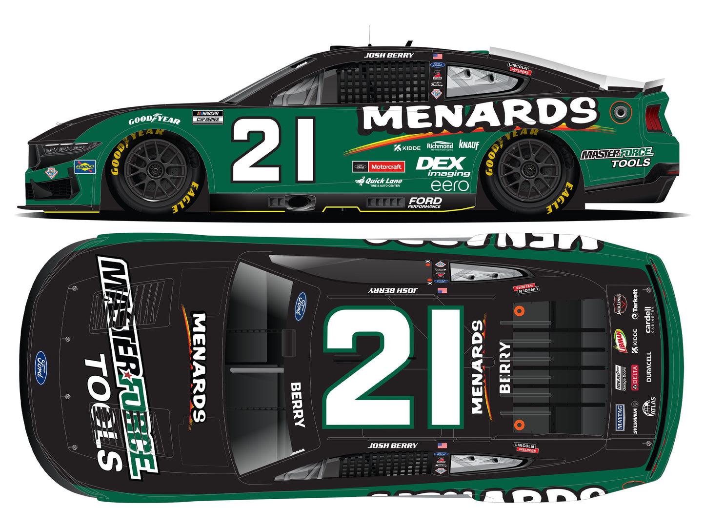 Josh Berry 2025 - #21 Menards / Masterforce - 1:64 ARC Diecast