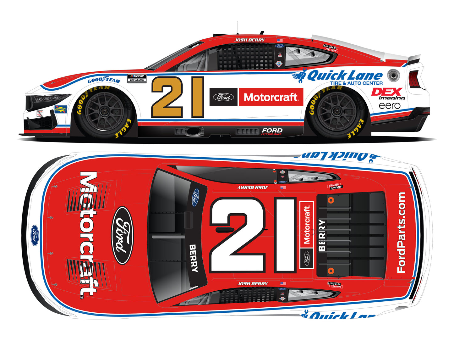 Josh Berry 2025 - #21 Motorcraft - 1:64 ARC Diecast