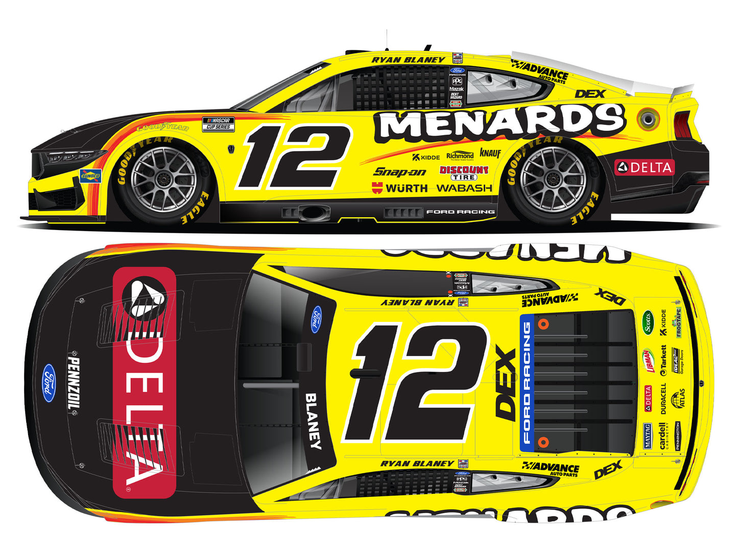 Ryan Blaney 2026 - #12 Menards/Delta - 1:64 ARC Diecast
