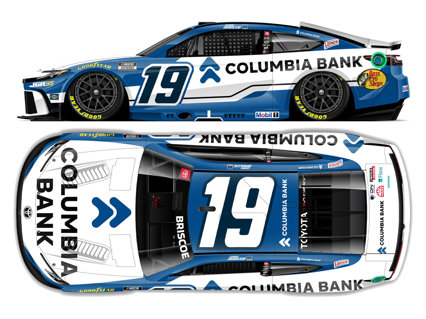 Chase Briscoe 2026 - #19 Columbia Bank - 1:24 ELITE Diecast