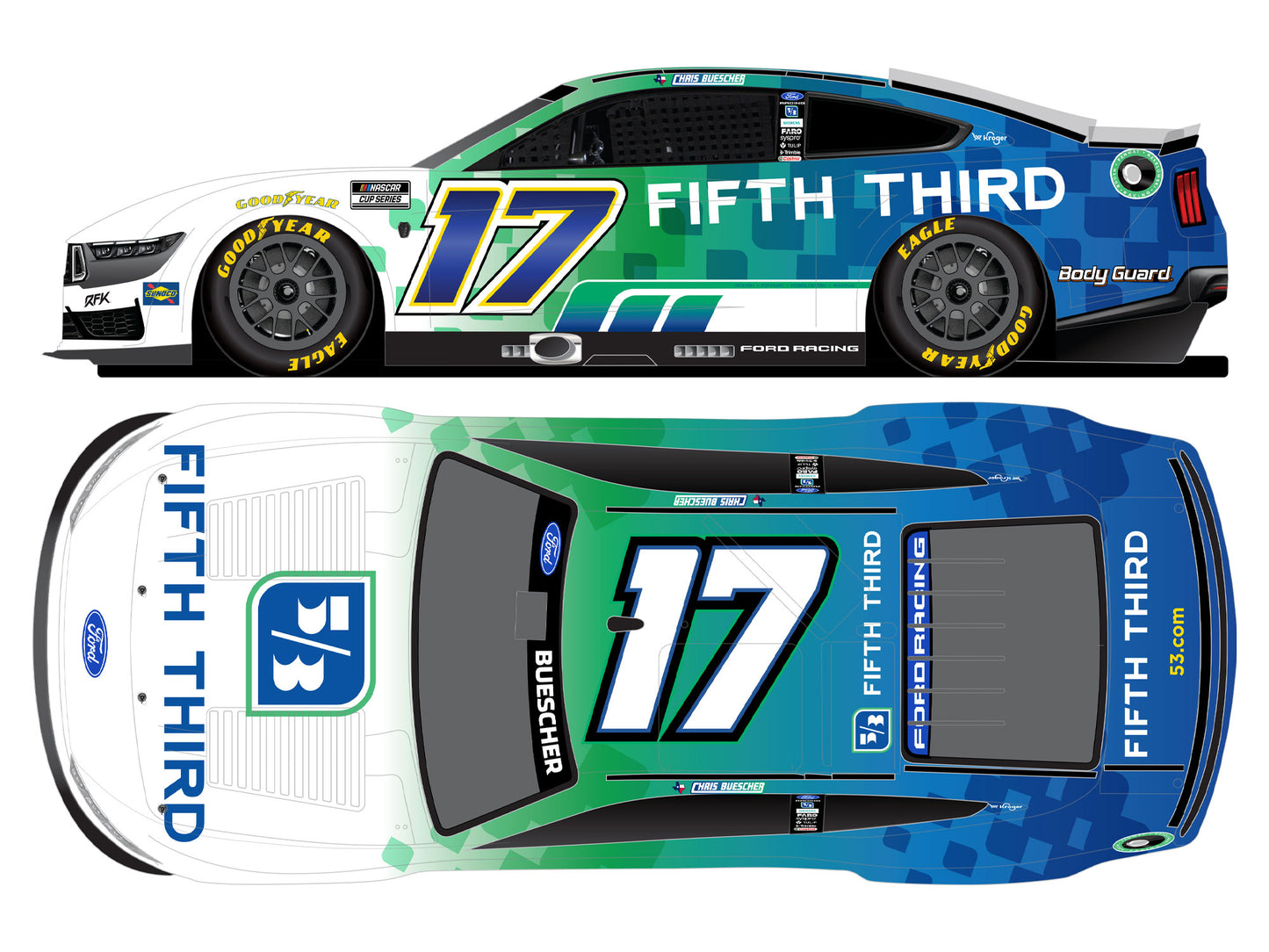 Chris Buescher 2026 - #17 Fifth Third Bank - 1:64 ARC Diecast