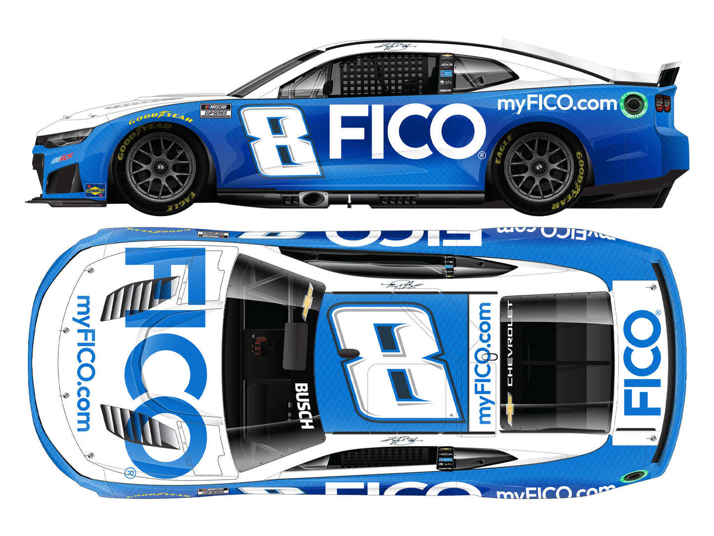 Kyle Busch 2026 - #8 FICO - 1:24 ARC Diecast