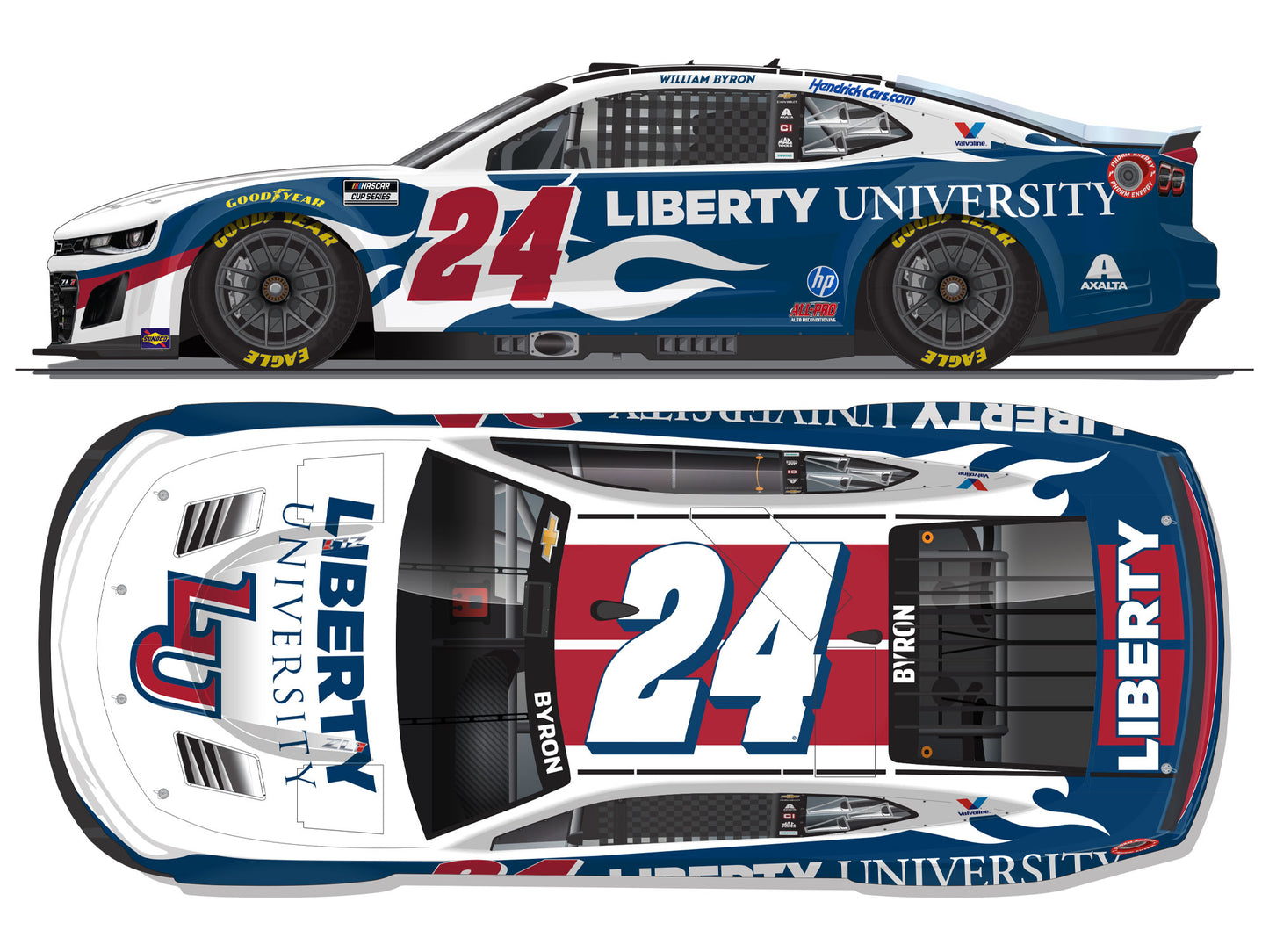William Byron 2026 - #24 Liberty University - 1:24 ARC Chrome Diecast