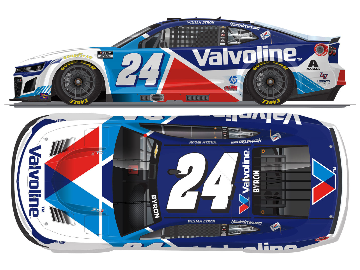 William Byron 2026 - #24 Valvoline - 1:24 ARC Chrome Diecast