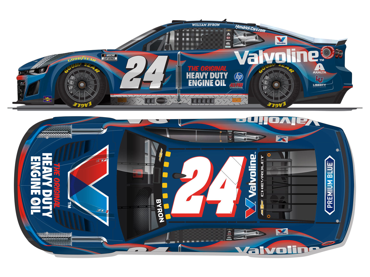 William Byron 2026 - #24 Valvoline Heavy Duty - 1:24 ARC Chrome Diecast