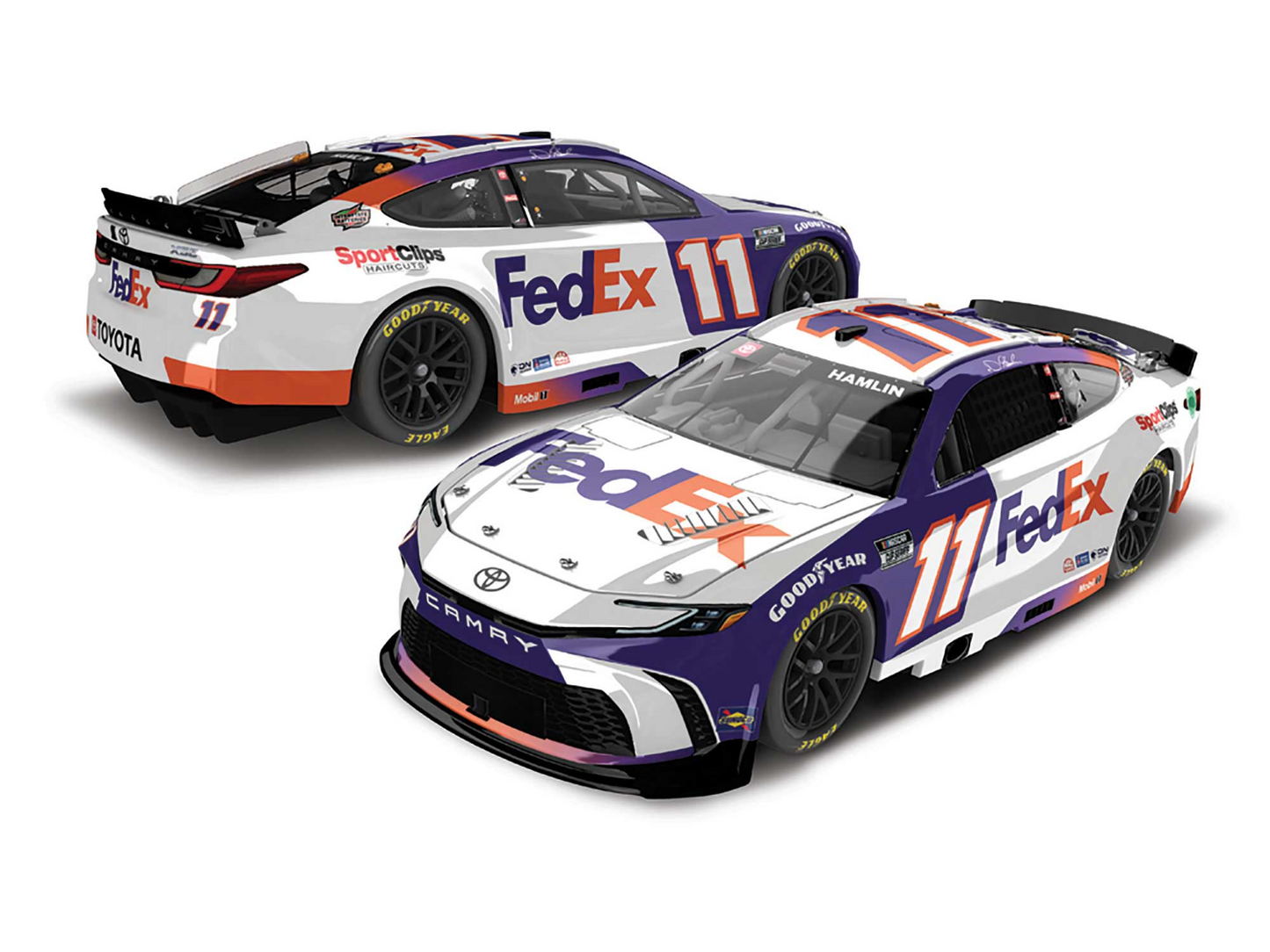 Denny Hamlin 2024 - #11 FedEx - 1:24 ARC Chrome Diecast