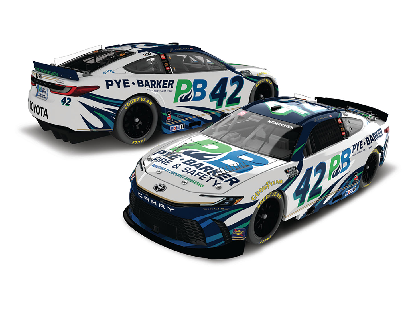 John Hunter Nemchek 2026 - #42 Pye-Barker - 1:24 ARC Autographed Diecast