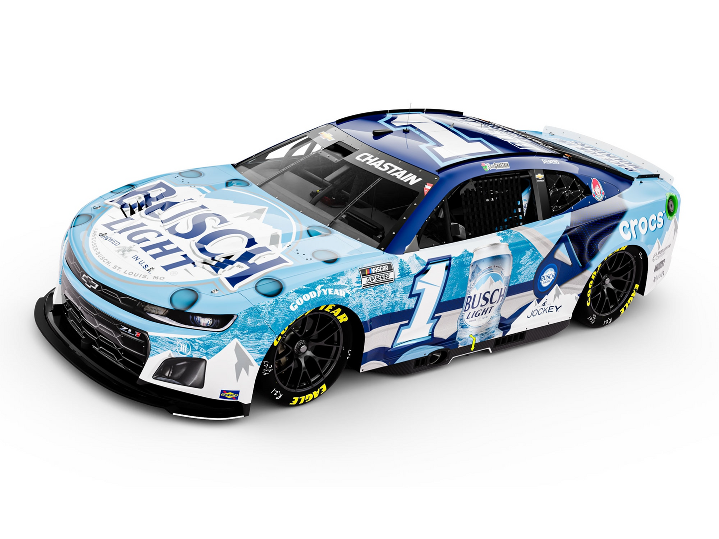 Ross Chastain 2024 - #1 Busch Light Crocs - 1:24 ELITE Diecast