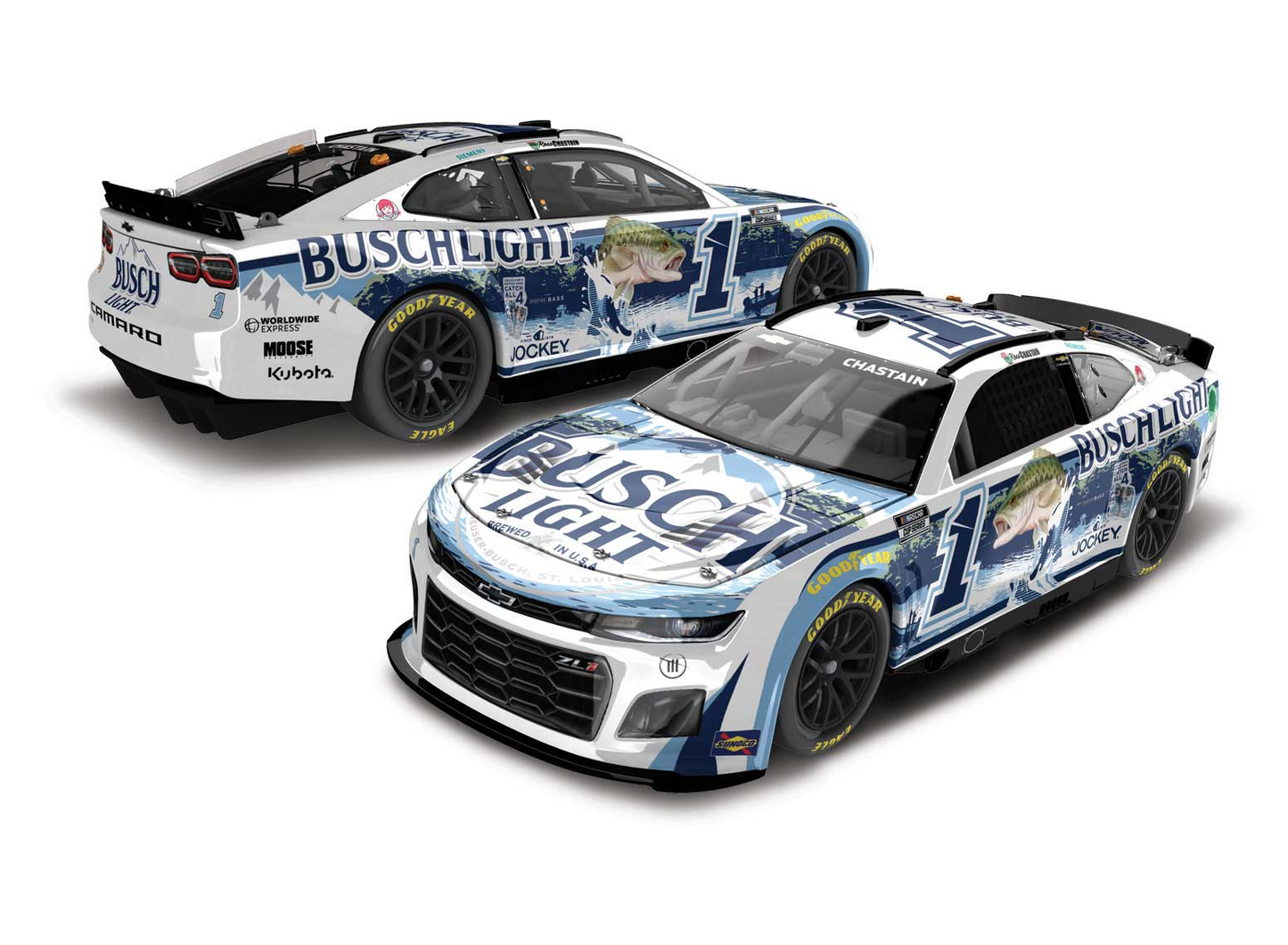 Ross Chastain 2024 - #1 Busch Light Fishing - 1:24 ELITE Diecast