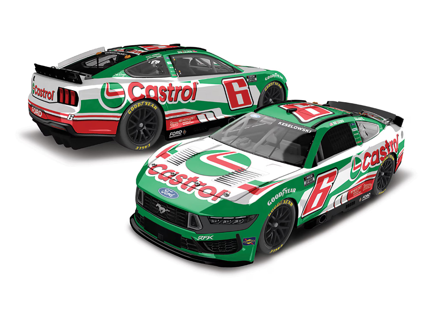 Brad Keselowski 2025 - #6 Castrol - 1:24 ARC Chrome Diecast - LRO#08