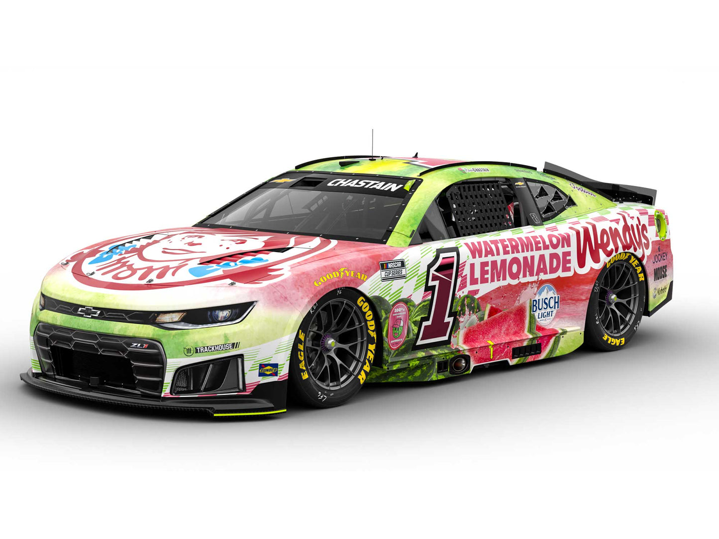 Ross Chastain 2026 - #1 Wendy’s Watermelon Lemonade - 1:24 ELITE Diecast