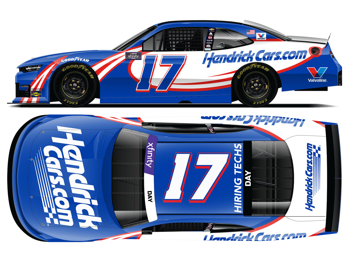 Corey Day 2025 - #17 HendrickCars.com - 1:64 ARC Diecast