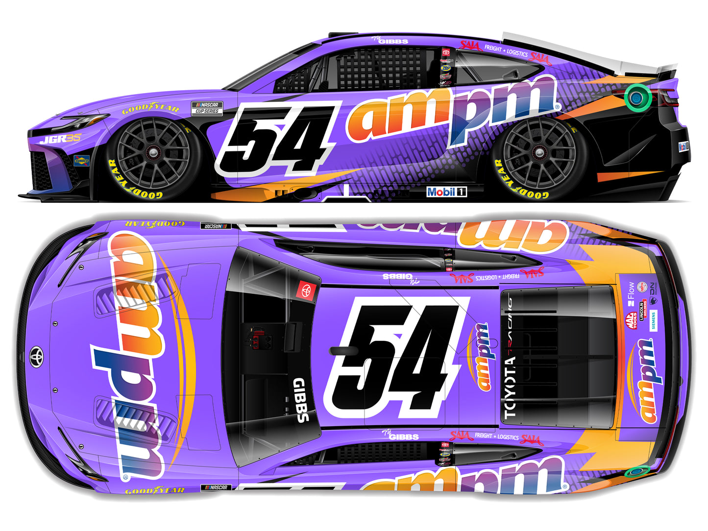 Ty Gibbs 2026 - #54 ampm - 1:24 ARC Chrome Diecast