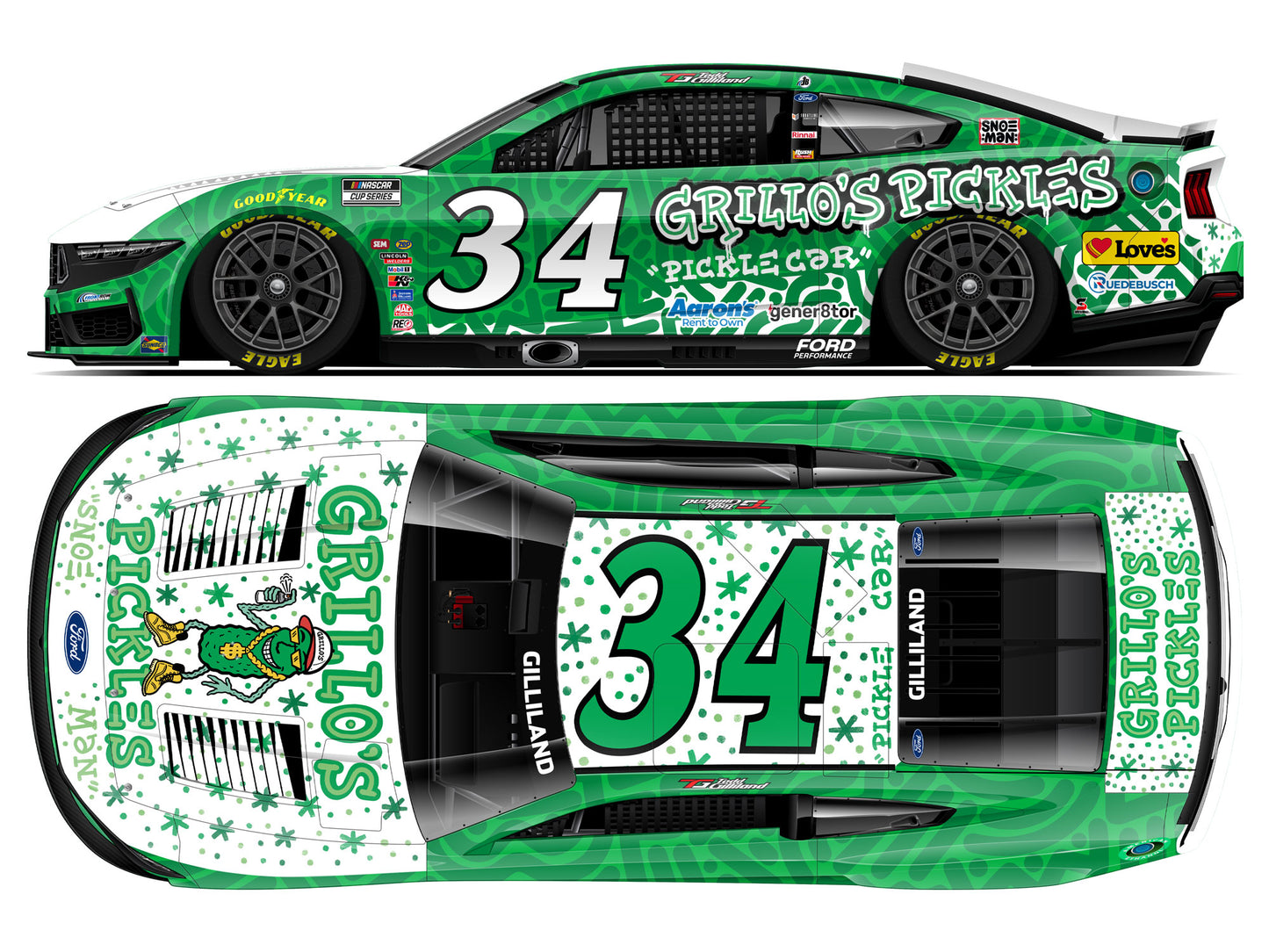 Todd Gilliland 2025 - #34 Grillo’s Pickles - 1:64 ARC Diecast