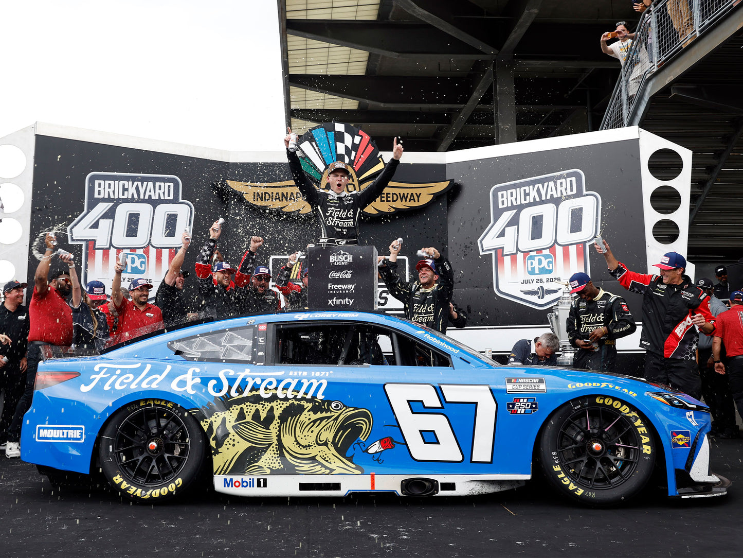 Corey Heim 2026 - #67 Field & Stream (Indianapolis Raced Win) - 1:24 ARC Chrome Diecast