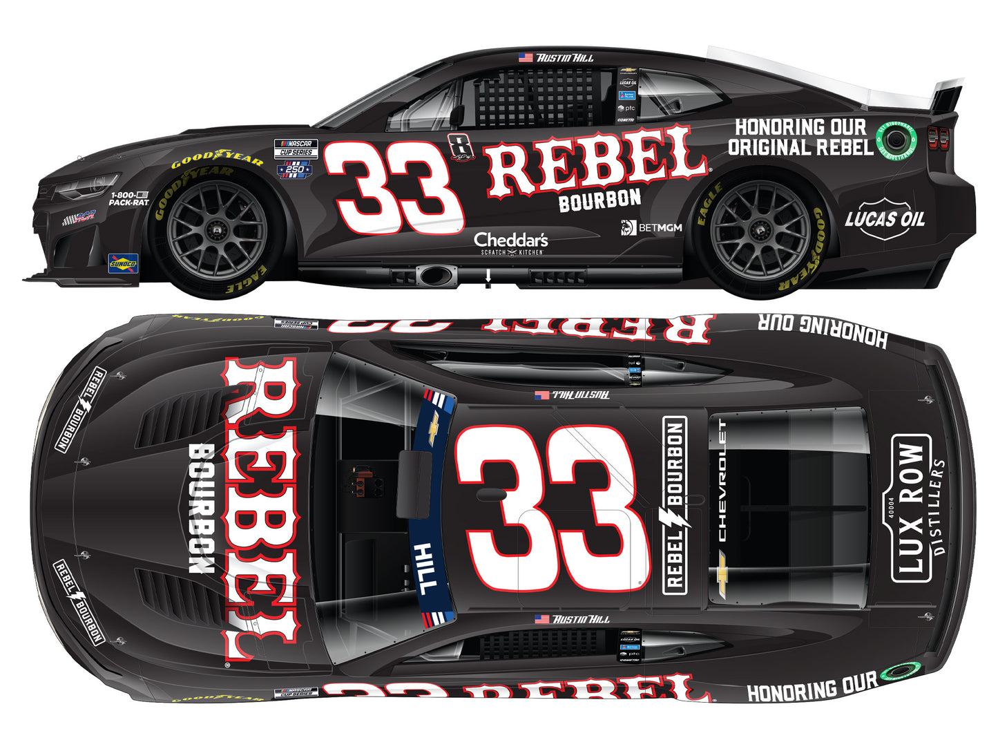 Austin Hill 2026 - #33 Rebel Bourbon Tribute To KB - 1:64 ARC Diecast