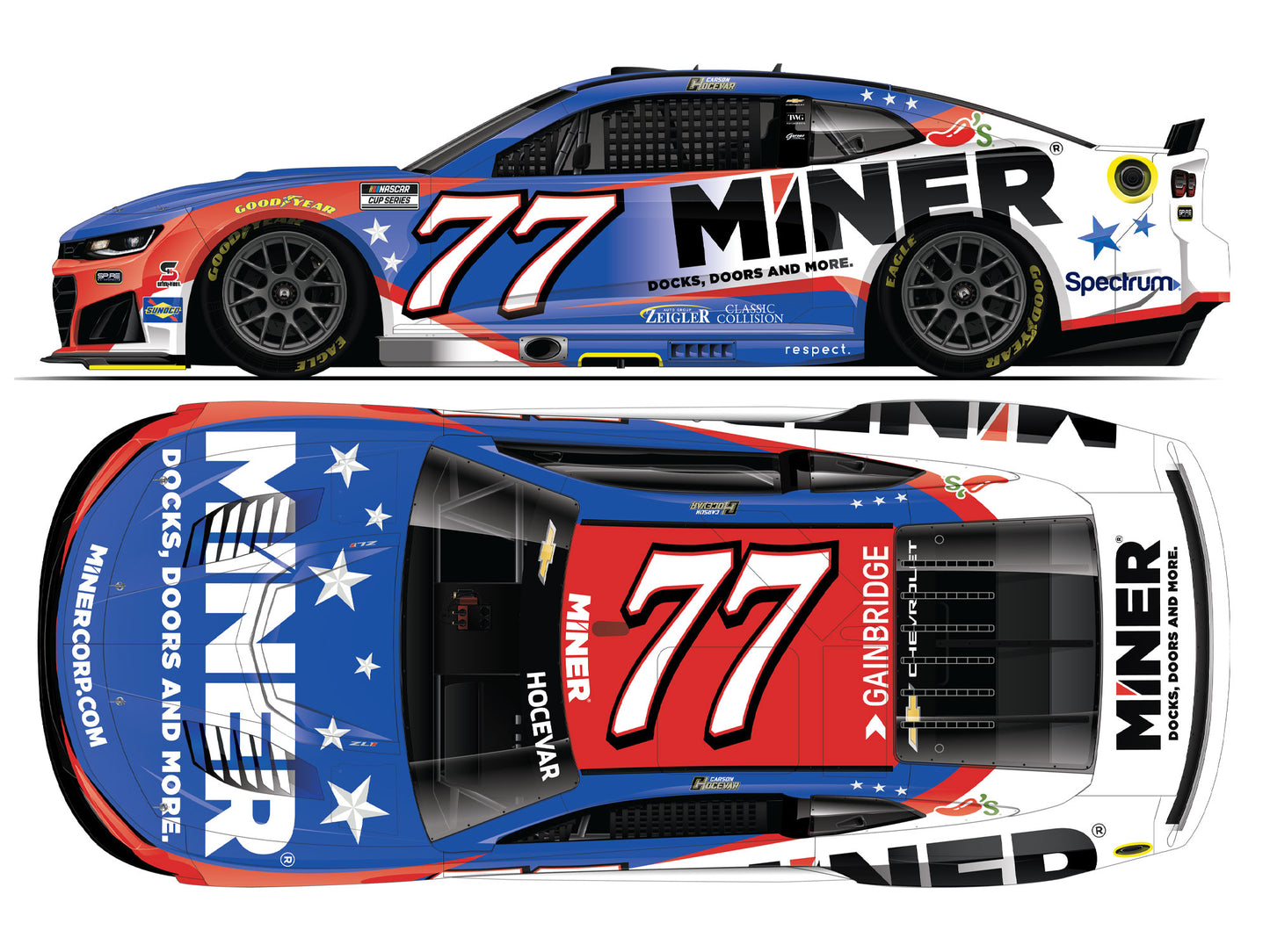 Carson Hocevar 2026 - #77 Miner Fan Vote - 1:24 ARC Diecast