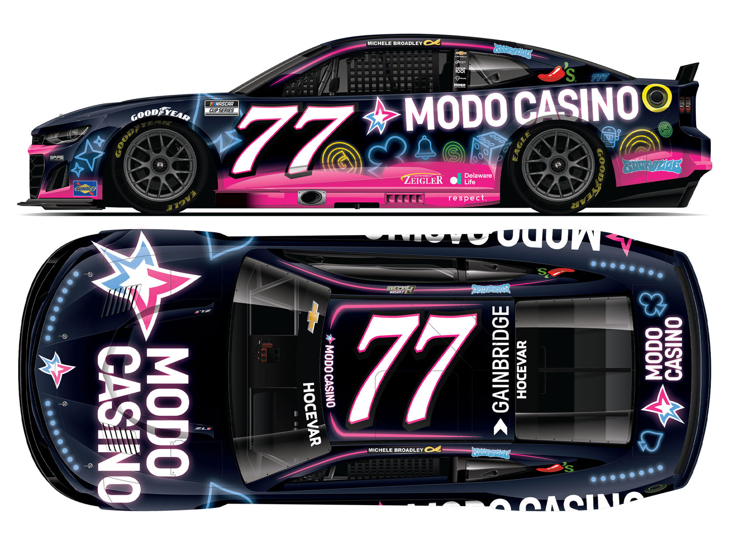 Carson Hocevar 2025 - #77 Modo Casino - 1:24 ARC Diecast
