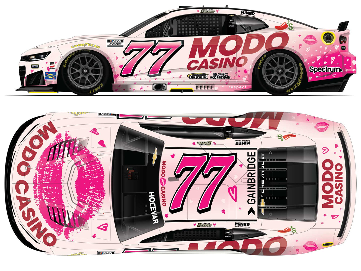 Carson Hocevar 2026 - #77 Modo Casino - 1:24 ELITE Diecast