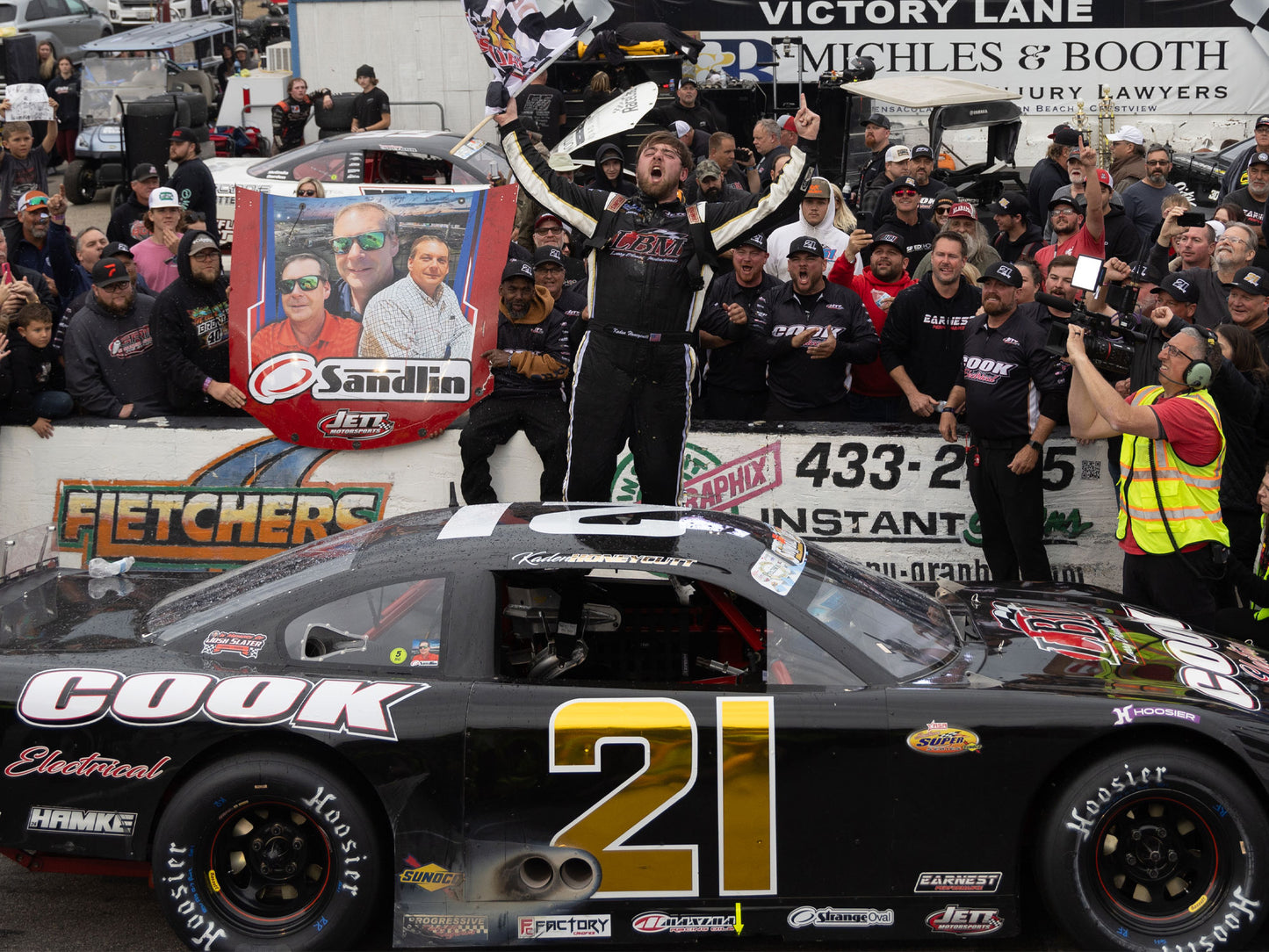 Kaden Honeycutt 2024 - #21 Cook Electrical (5 Flags Speedway Raced Win) - 1:24 ARC Diecast