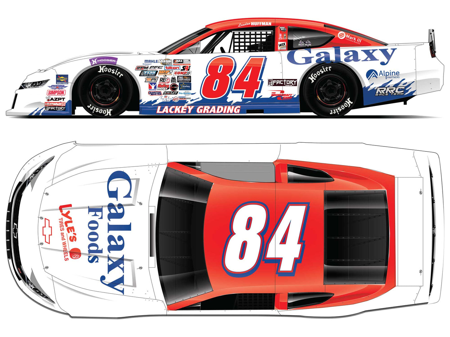 Landon S. Huffman 2026 - #84 Galaxy Foods Retro - 1:64 ARC Diecast