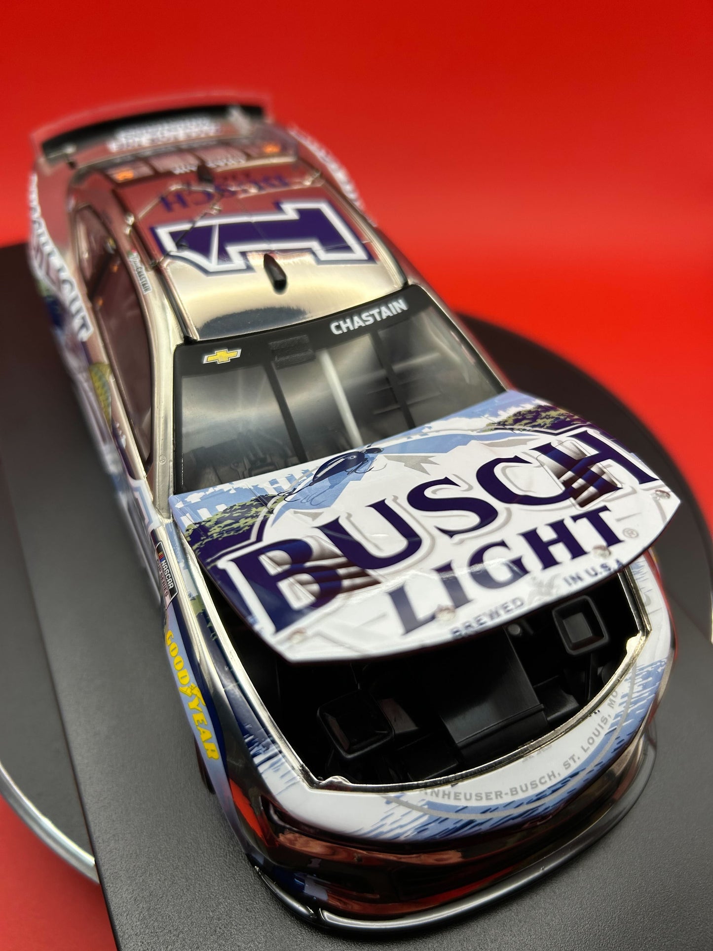 Ross Chastain 2024 - #1 Busch Light Fishing - 1:24 ARC Chrome Diecast - LRO#01