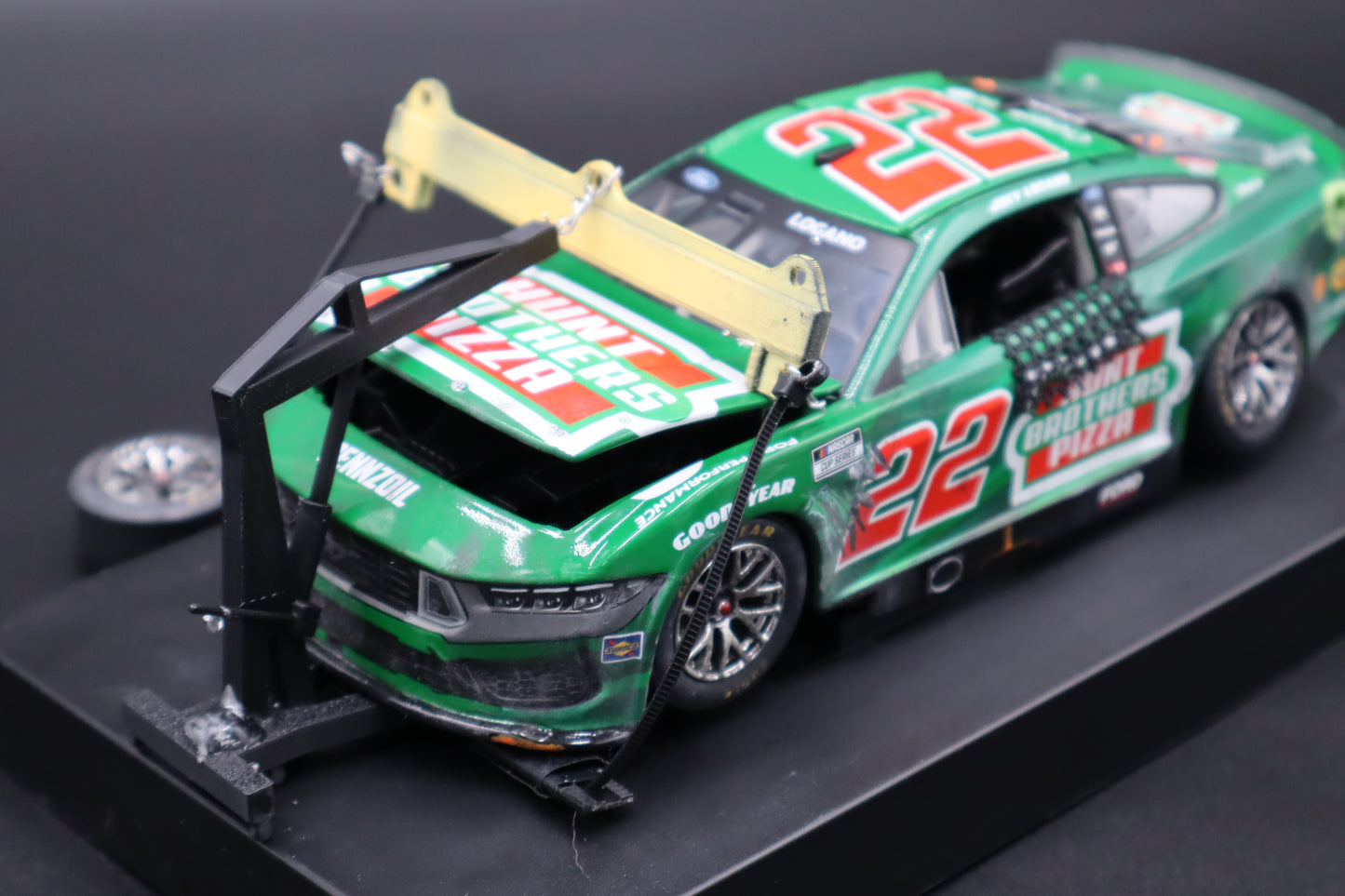 MrMuffin Racing Custom Wrecked 2024 Joey Logano #22 Hunt Brothers Pizza Phoenix Raceway - MRMRC-007