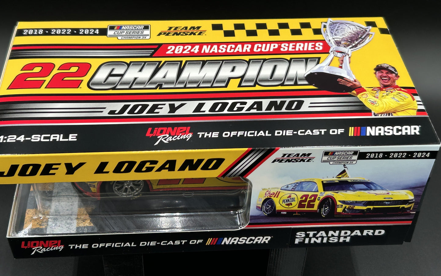 Joey Logano 2024 - #22 - 3X CHAMPION Shell-Pennzoil - 1:24 ARC Diecast