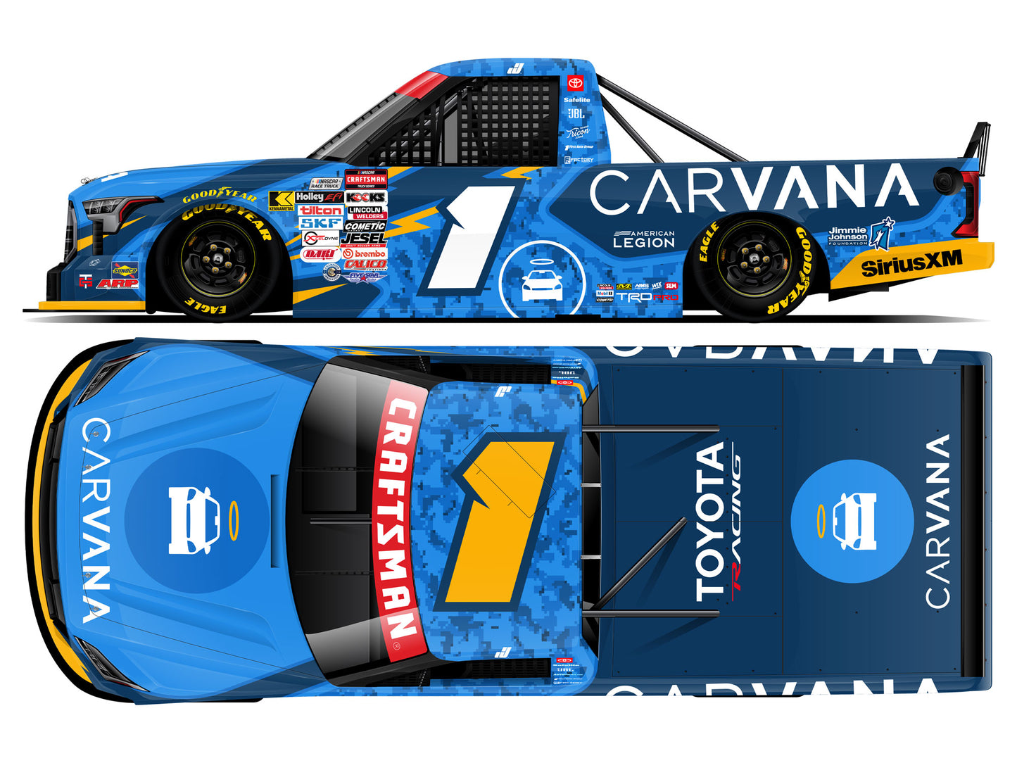 Jimmie Johnson 2026 - #1 Carvana - 1:24 ARC Diecast