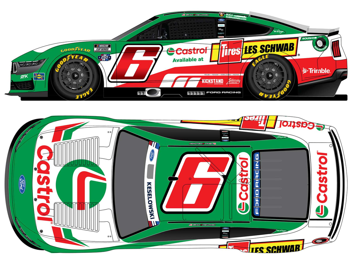 Brad Keselowski 2026 - #6 Castrol/Les Schwab Tire Center - 1:24 ELITE Diecast