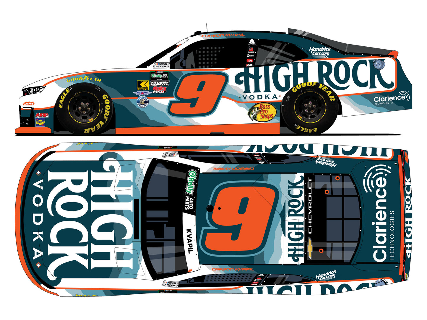 Carson Kvapil 2026 - #9 High Rock Vodka - 1:64 ARC Diecast