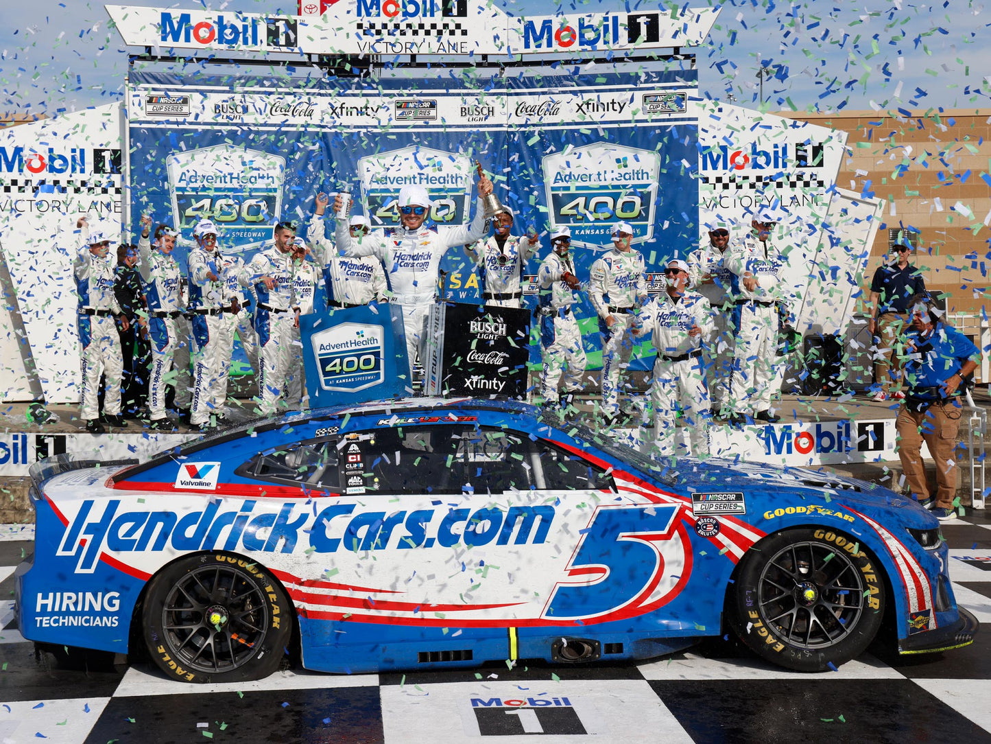 Kyle Larson 2025 - #5 HendrickCars.com (Kansas Raced Win) - 1:24 ELITE Diecast