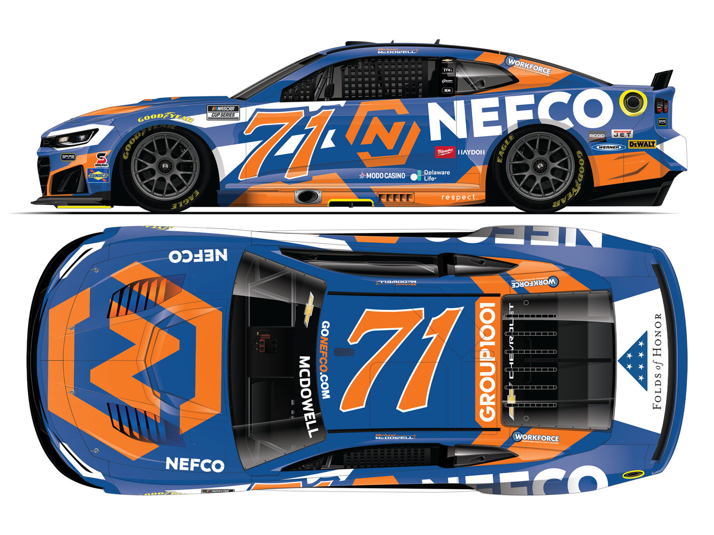 Michael McDowell 2026 - #71 NEFCO - 1:64 ARC Diecast