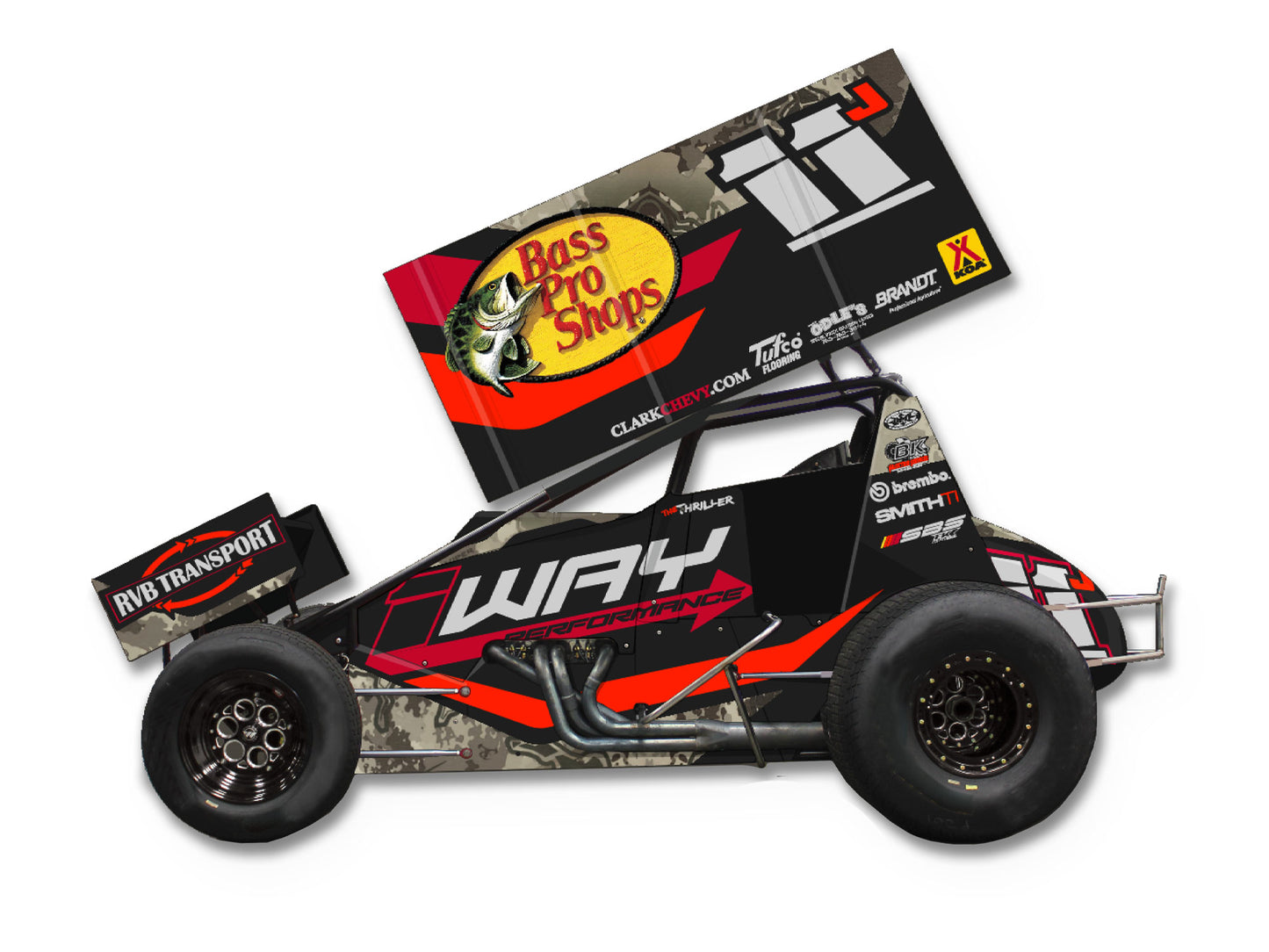 Wyatt Miller 2026 - #11J Bass Pro Shops / 1 Way Performance - 1:24 ARC Diecast