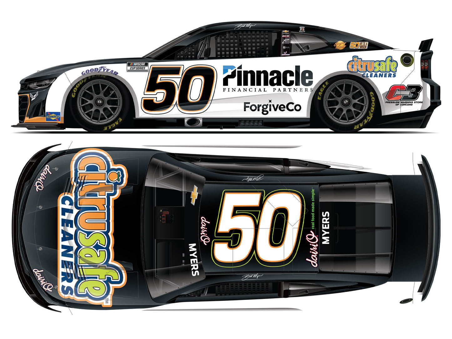 Burt Myers 2025 - #50 Citrusafe Cleaners - 1:24 ARC Diecast