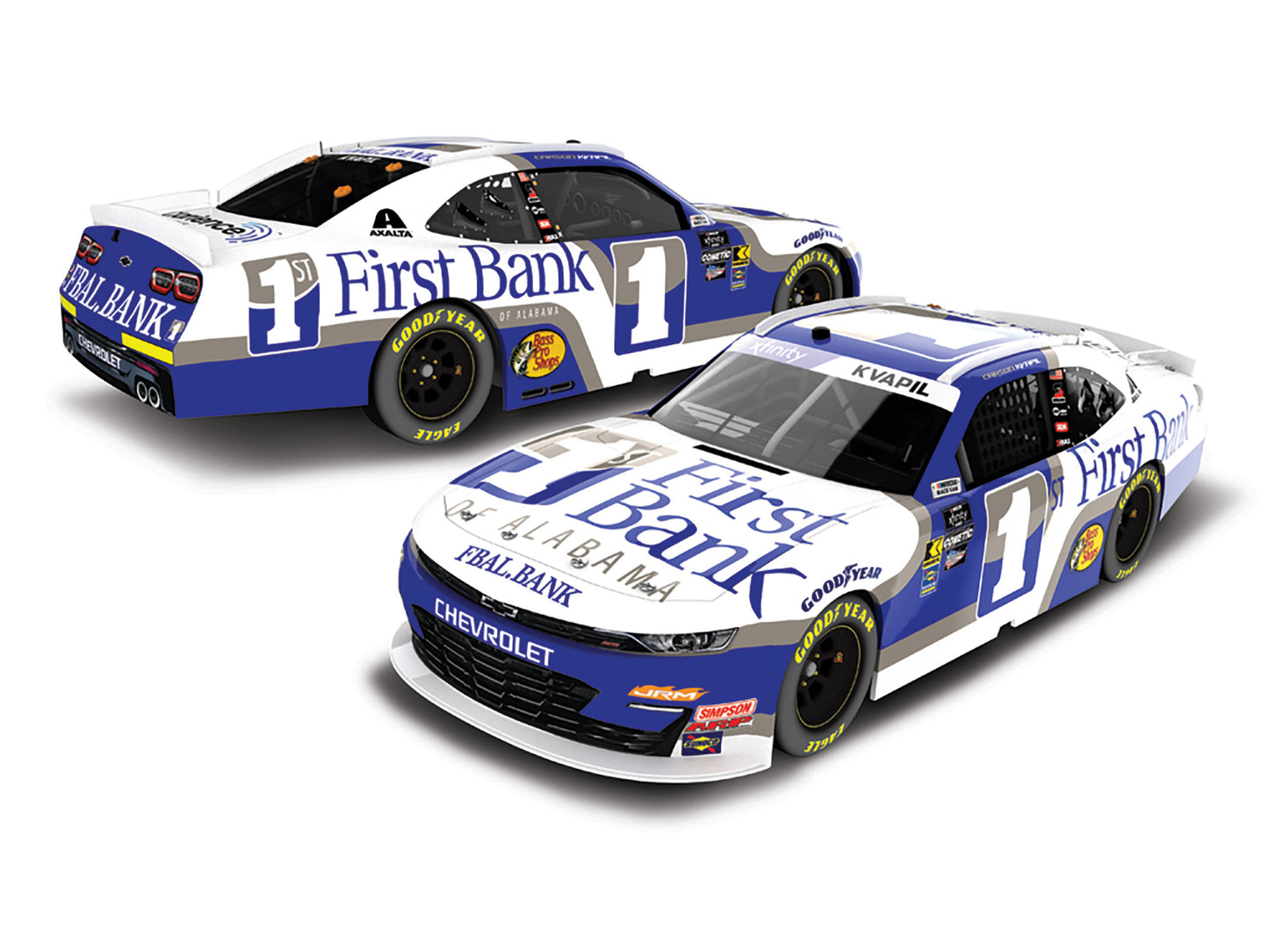 Carson Kvapil 2025 - #1 First Bank of Alabama - 1:64 ARC Diecast