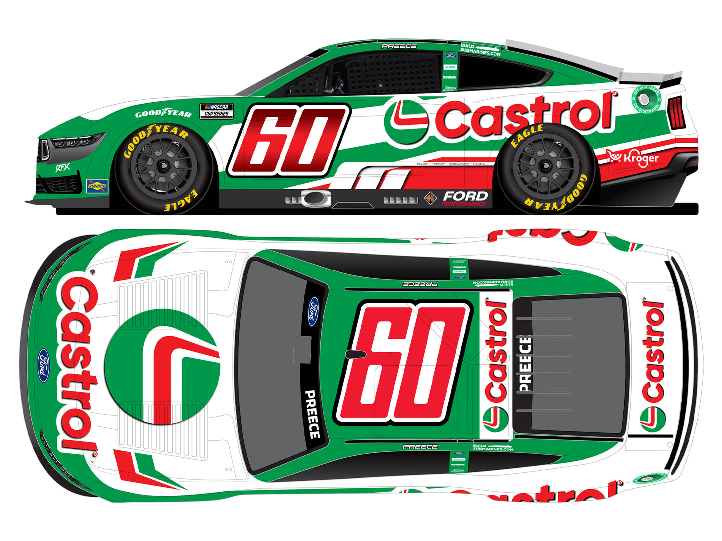 Ryan Preece 2025 - #60 Castrol - 1:24 ELITE Diecast