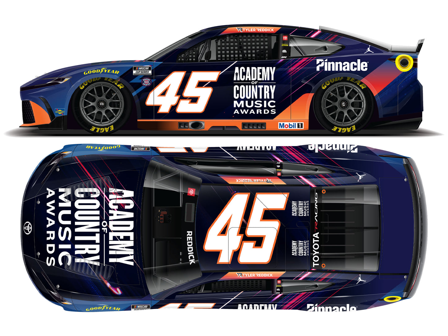 Tyler Reddick 2026 - #45 Academy of Country Music Awards - 1:24 ELITE Diecast
