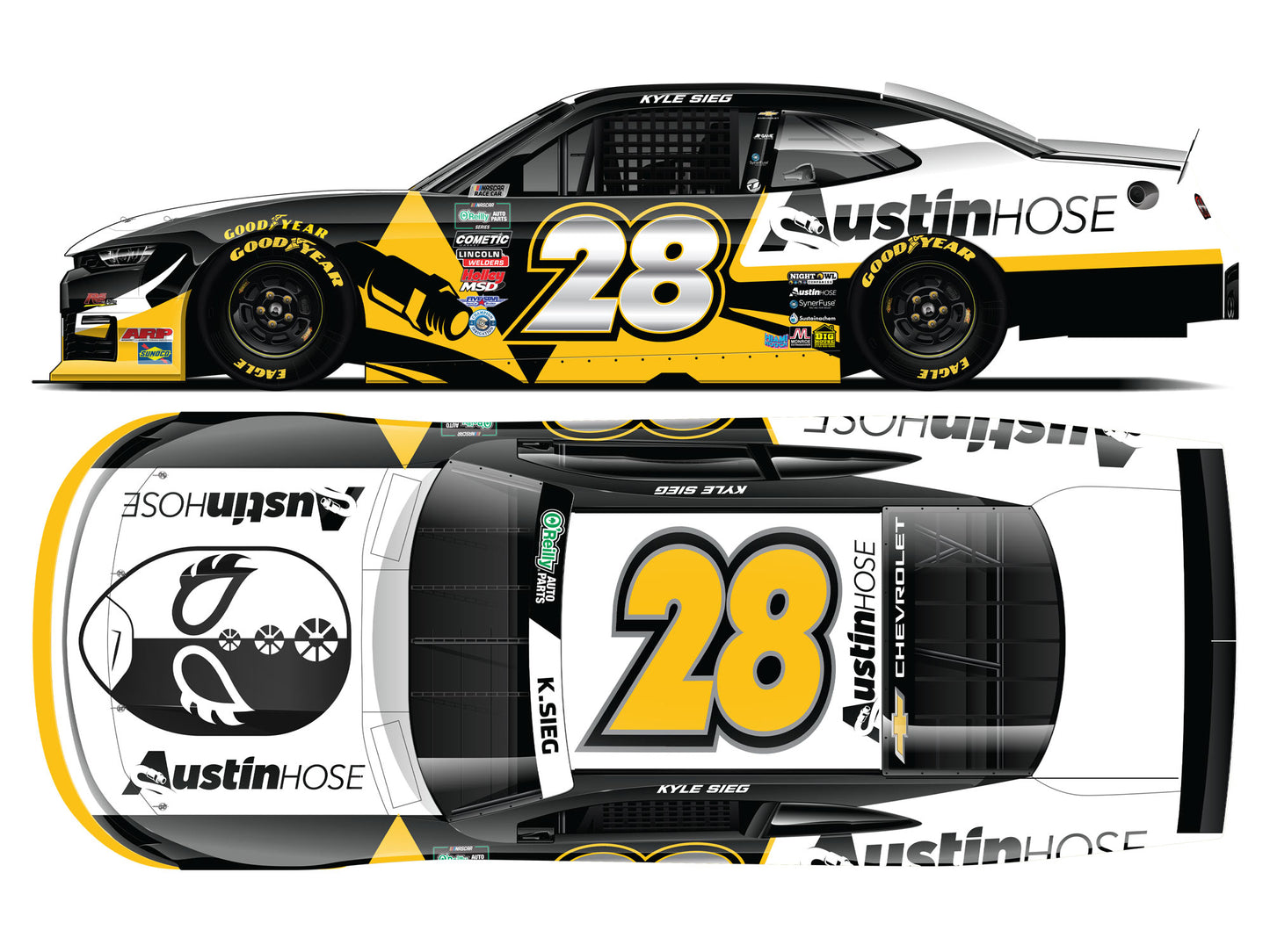 Kyle Sieg 2026 - #28 Austin Hose - 1:64 ARC Diecast
