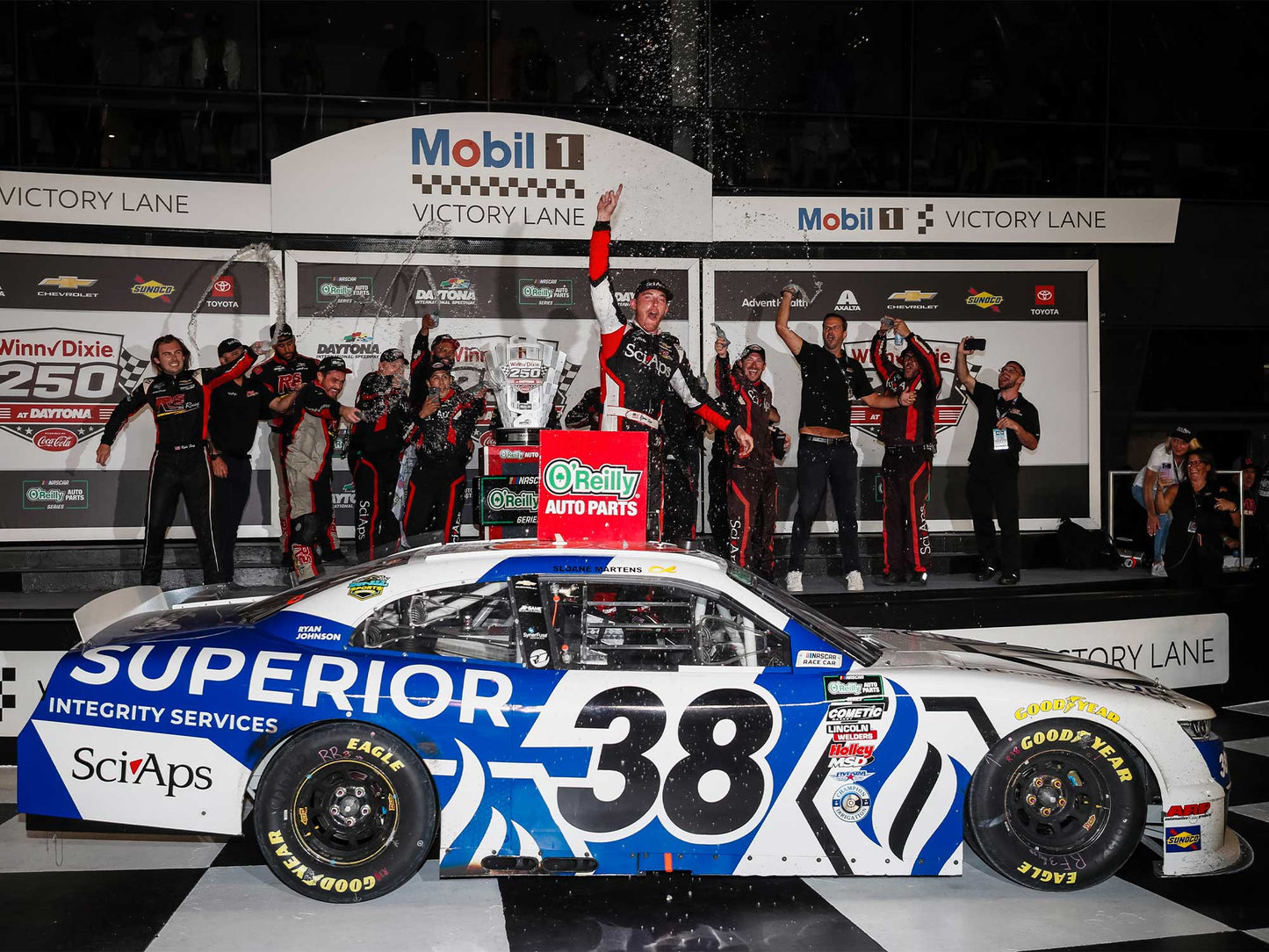 Ryan Sieg 2026 - #38 Superior Integrity Services (Daytona Raced Win) - 1:24 ARC Chrome Diecast