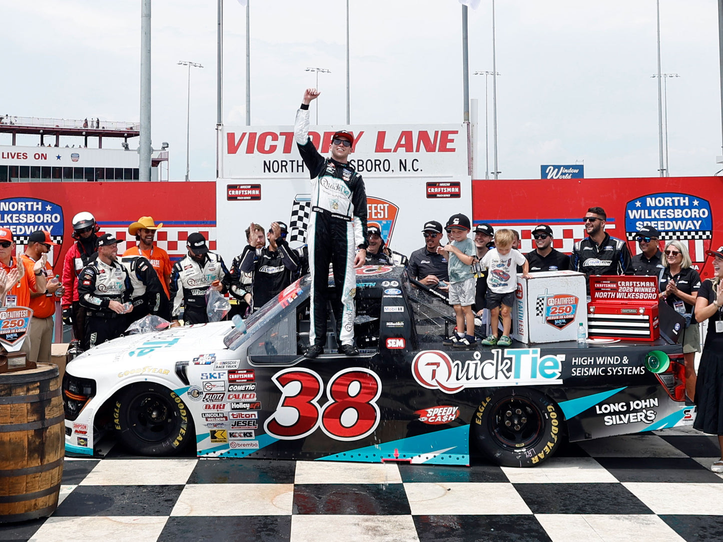Chandler Smith 2026 - #38 QuickTie (North Wilkesboro Raced Win) - 1:64 ARC Diecast