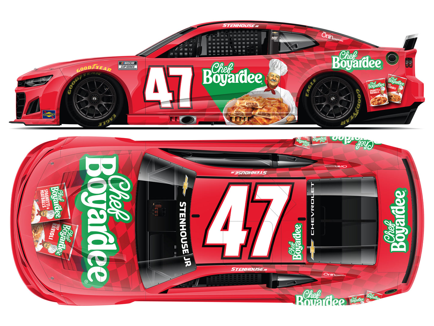 Ricky Stenhouse Jr. 2026 - #47 Chef Boyardee - 1:24 ARC Chrome Diecast