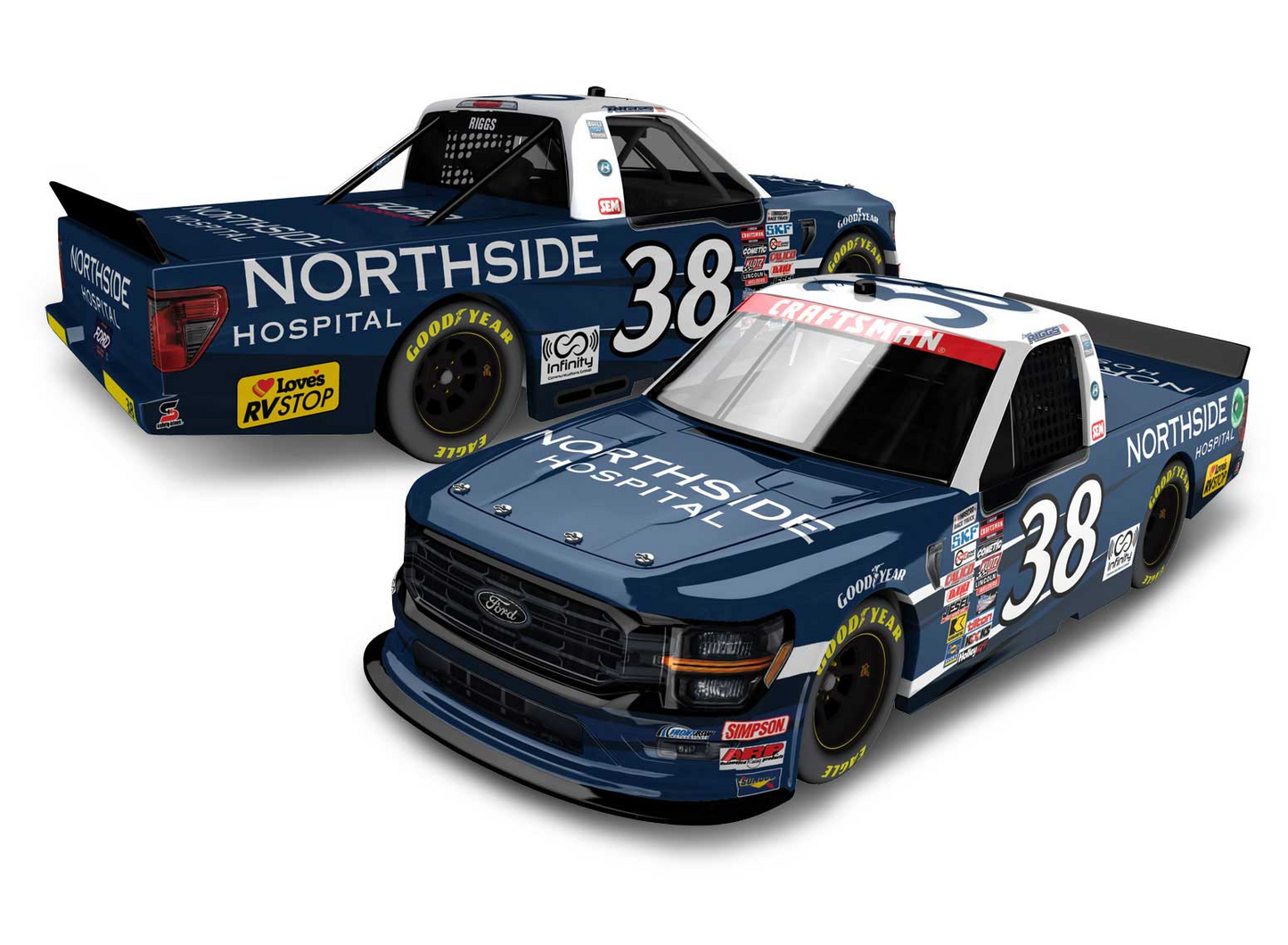 Layne Riggs 2024 - #38 Northside Hospital - 1:64 ARC Diecast