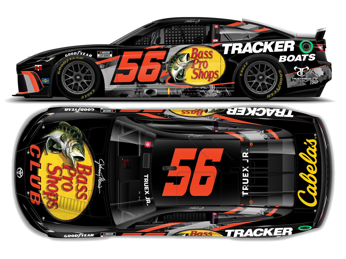 Martin Truex Jr. 2025 - #56 Bass Pro Shops - 1:24 ARC Chrome Diecast