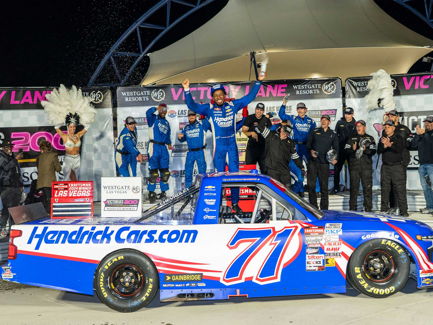 Rajah Caruth 2024 - #71 HendrickCars (Las Vegas Raced Win) - 1:24 ARC Diecast - LRO#10