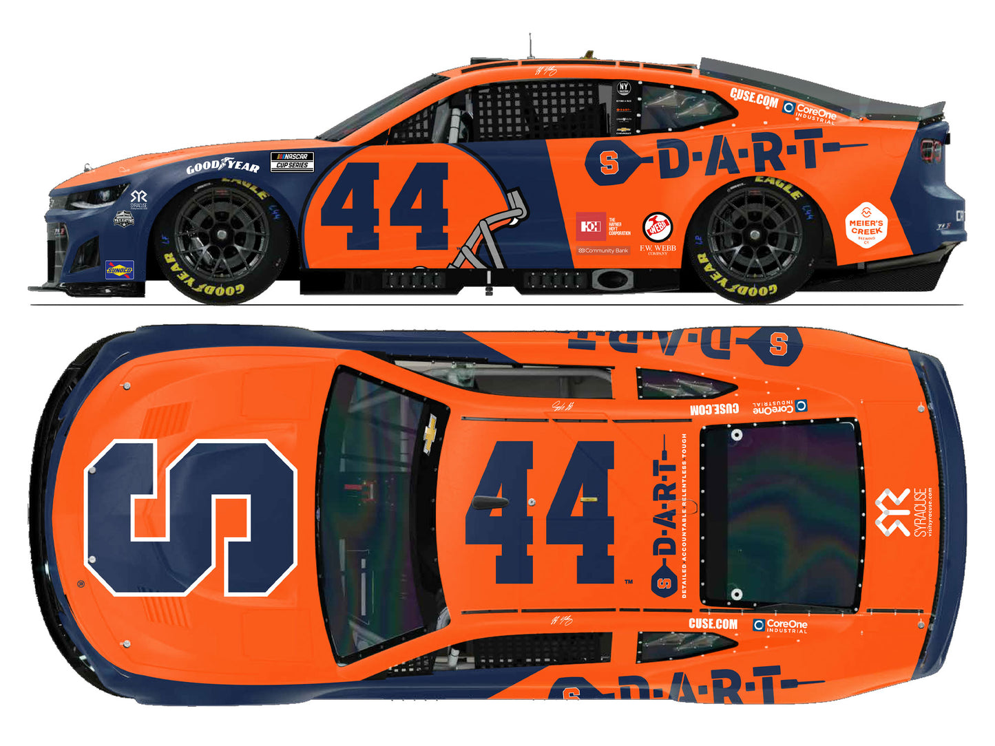 JJ Yeley 2025 - #44 Syracuse University - 1:24 ELITE Diecast